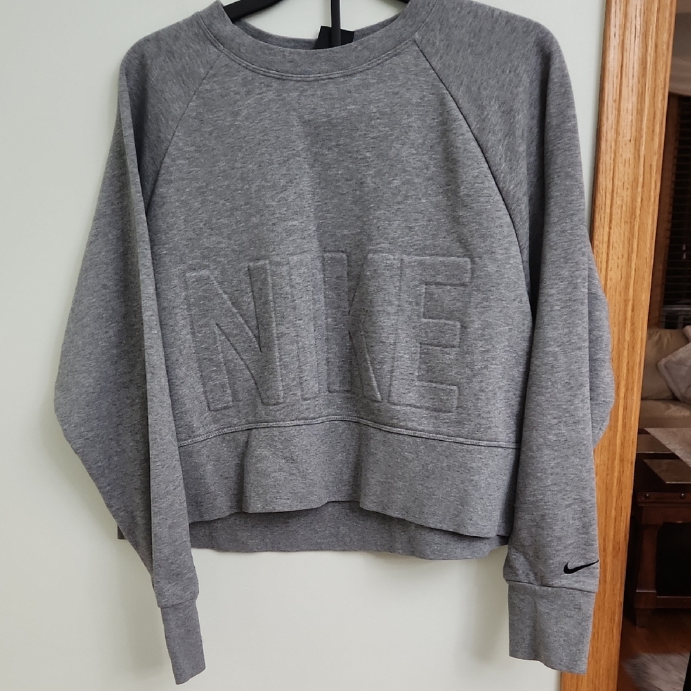Nike Gray Embossed Logo Sweatshirt